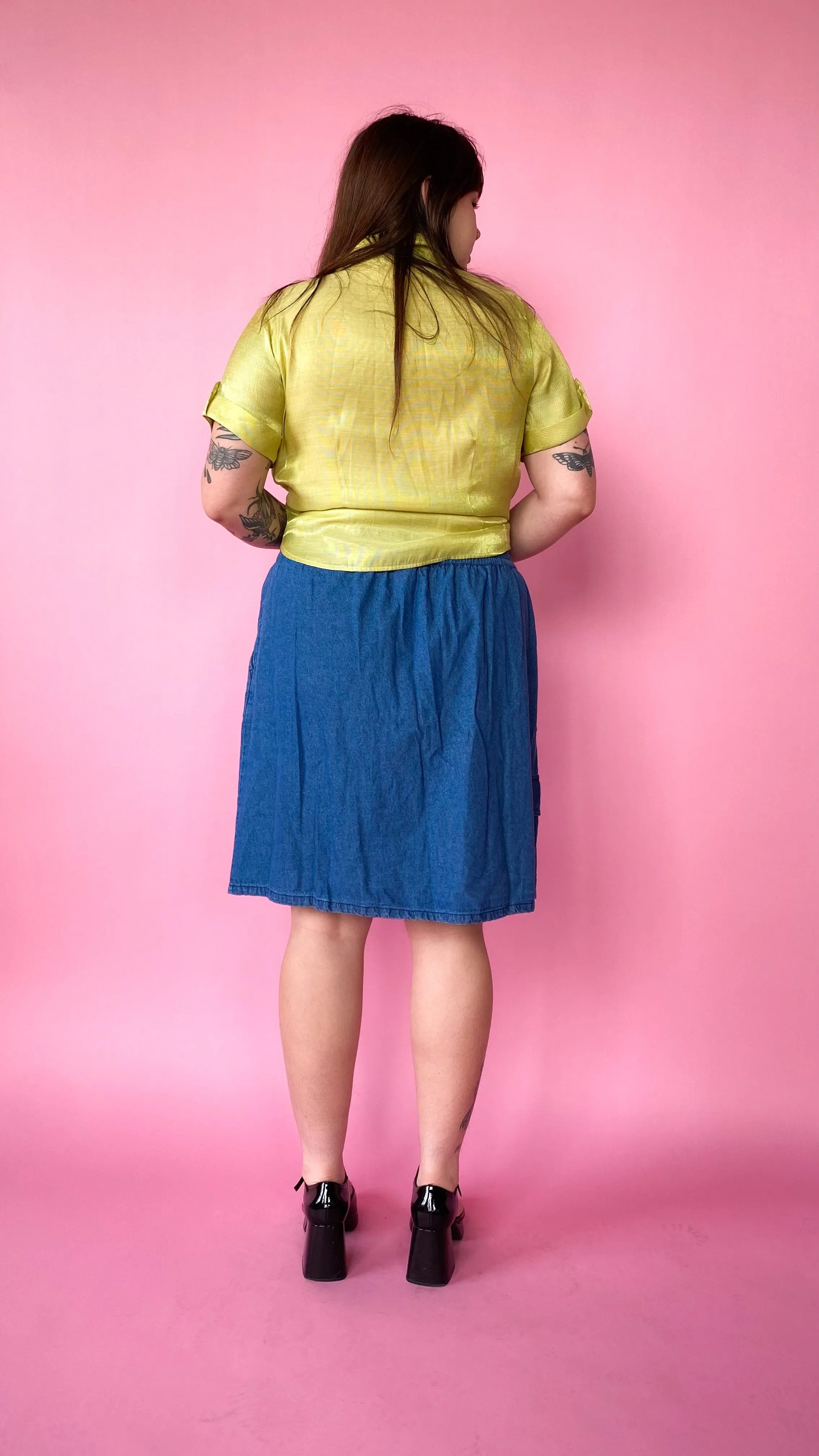 1990s Blue Denim Skort, sz. 3X
