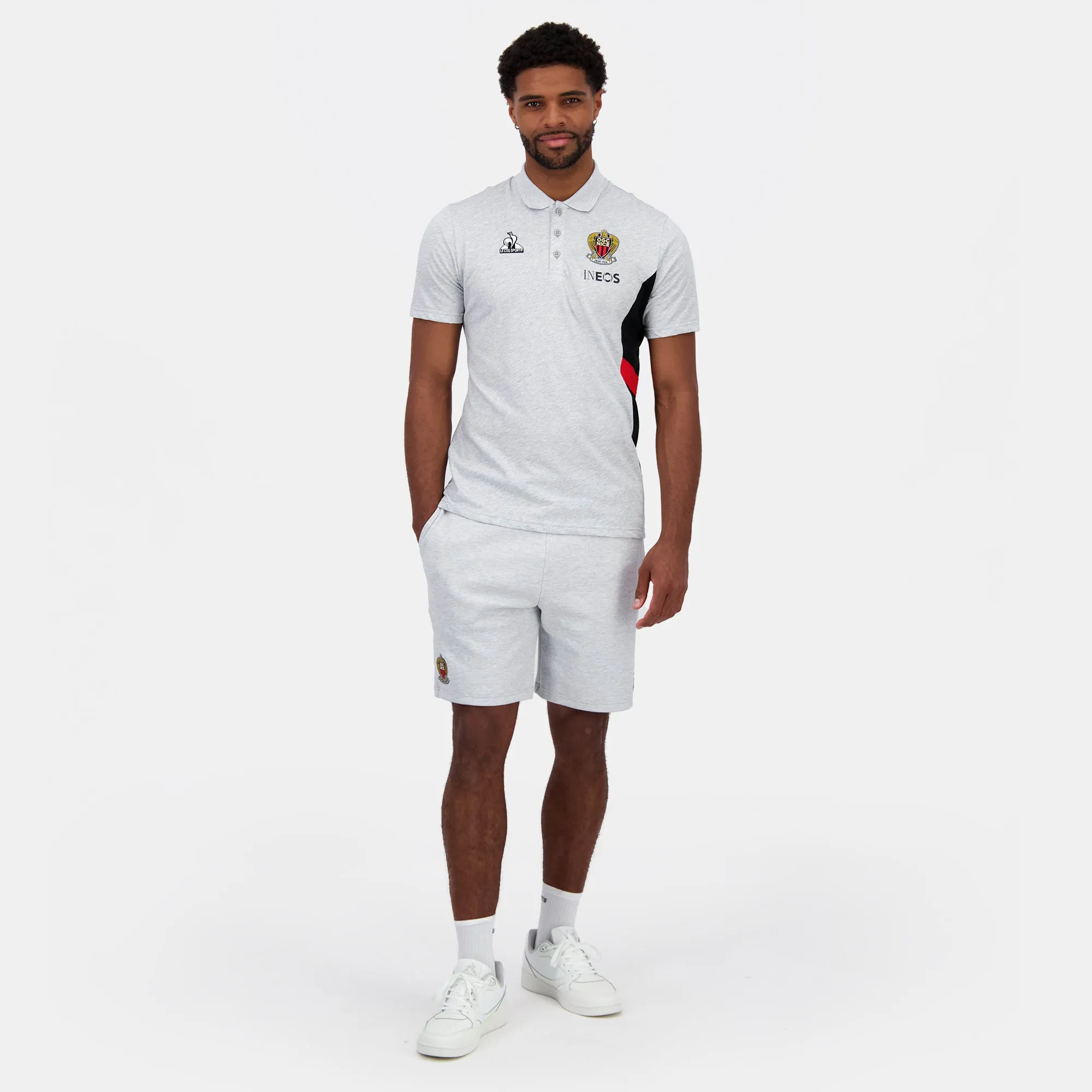 2421912-OGC NICE PRESENTATION Polo SS N°2 M gris | Polo Unisexe