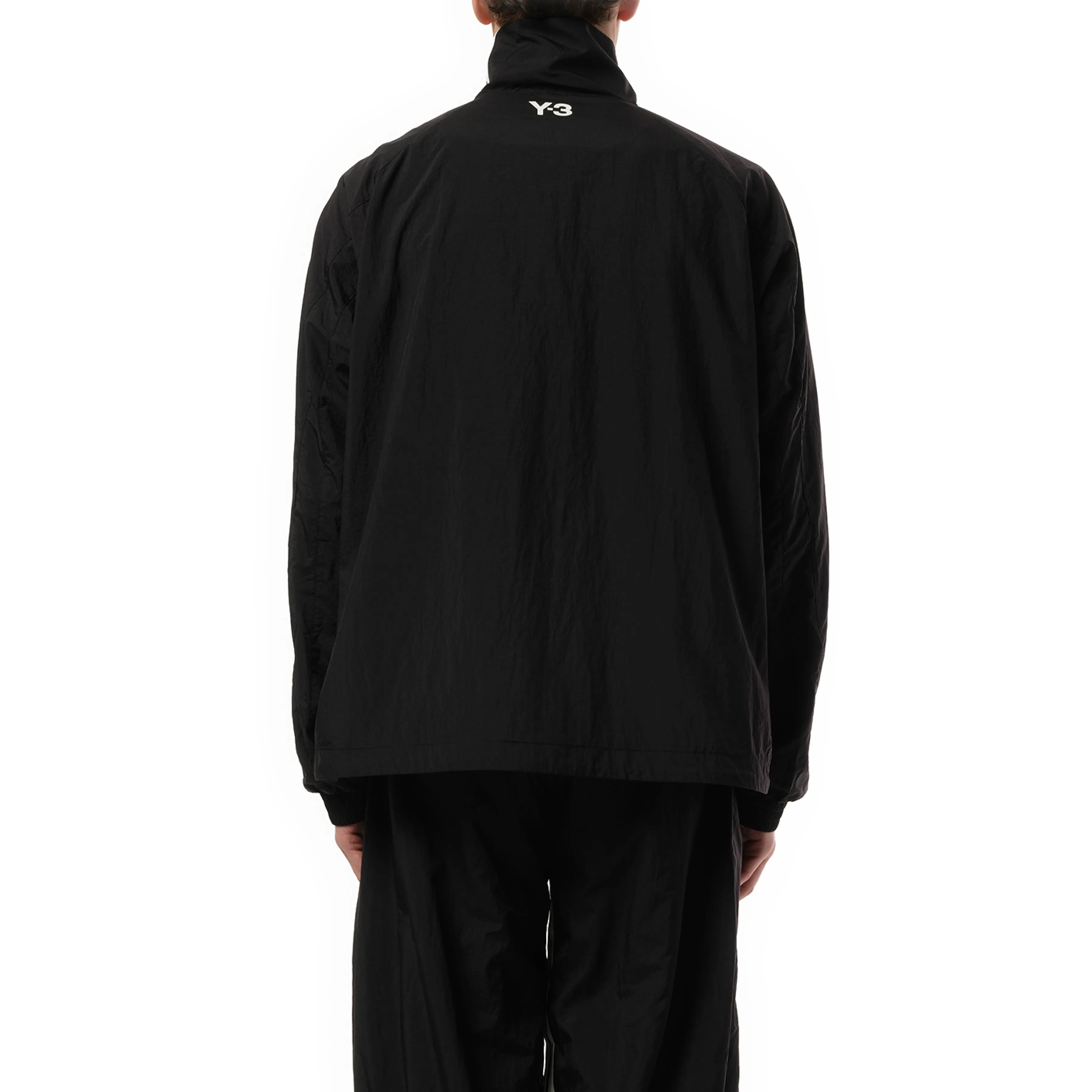 3 Stripe Nylon Jacket in Black