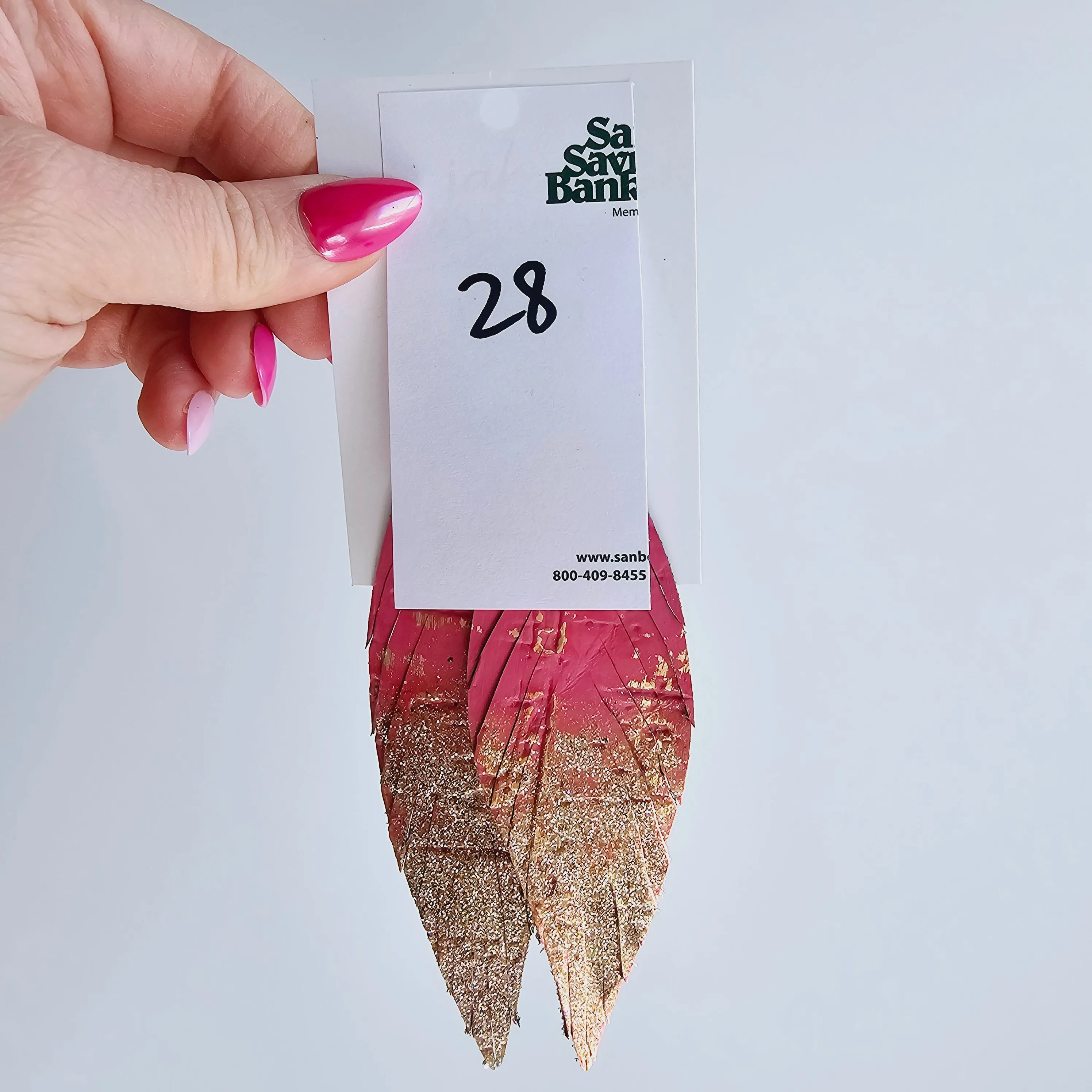 5inch Hand Painted Leather Feather Shoulder Dusters | JAK SPRAT