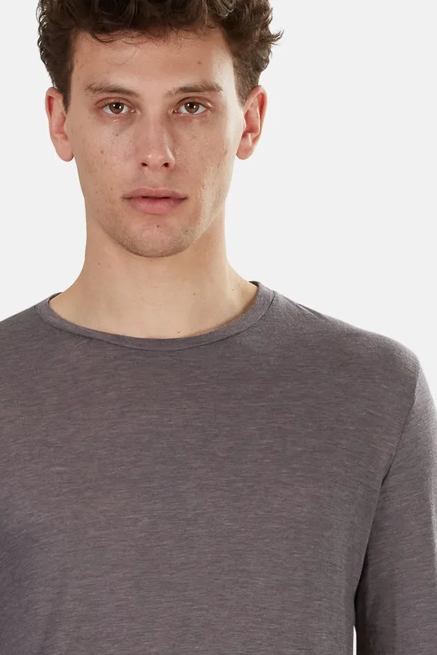 66 Long Sleeve Tee Mauve Charcoal