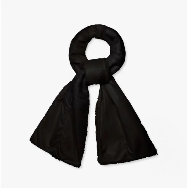 AAND Ladies  Puffer Scarf Black: O/S