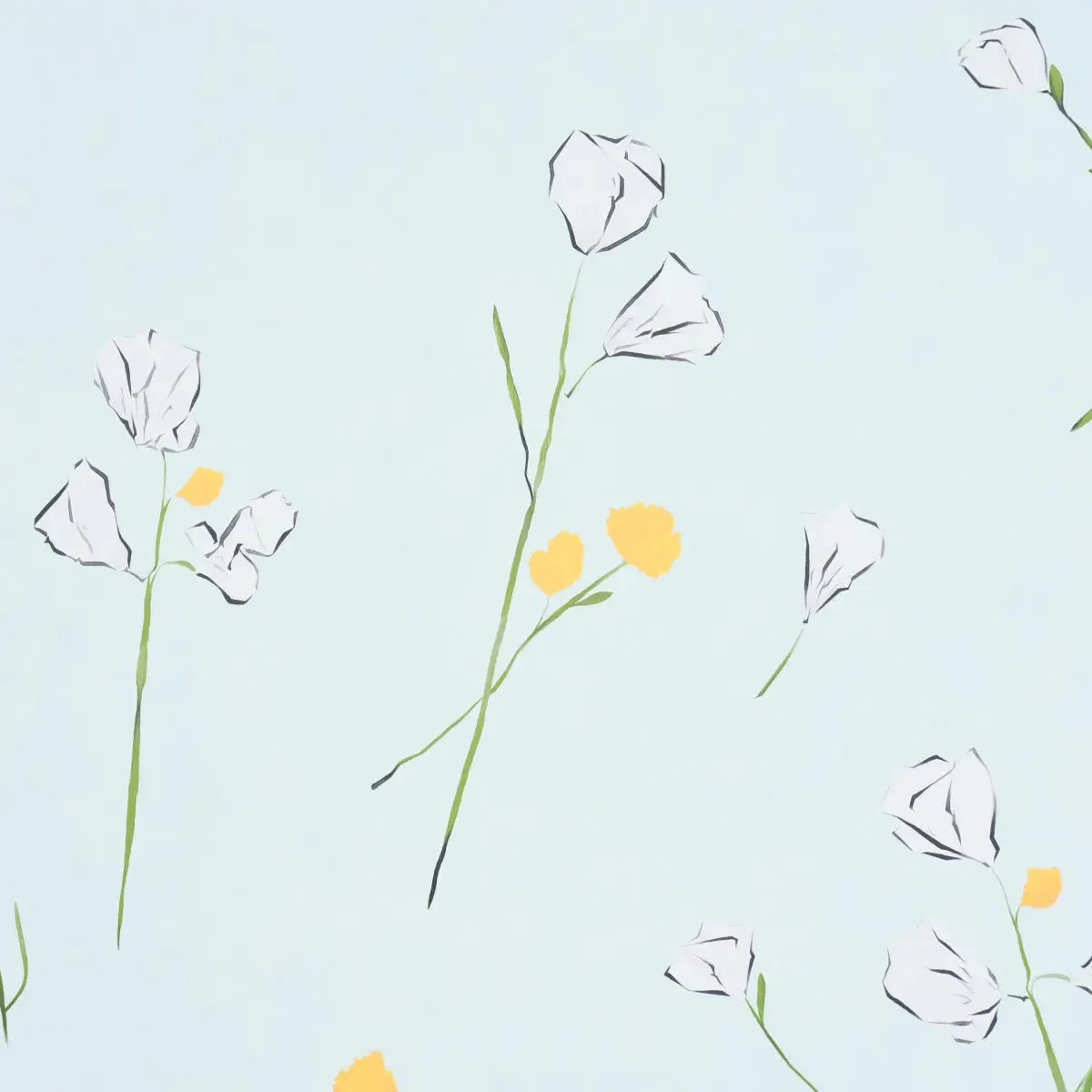 Alex's Floral - Mist Blue - Schumacher 5016401