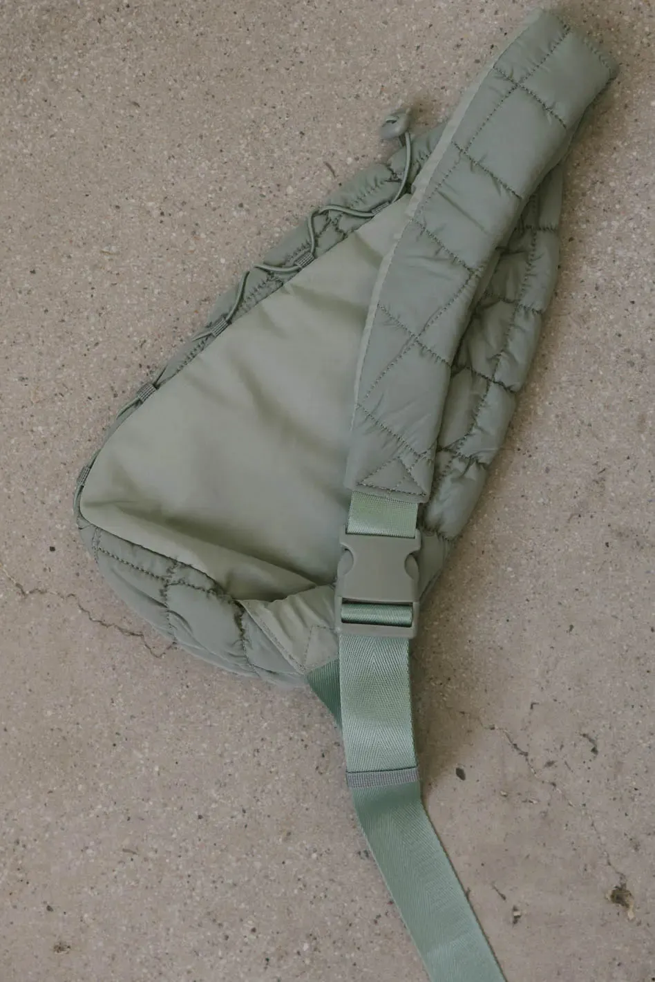 Aliyah Quilted Sling Bag in Sage