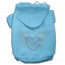 Angel Heart Rhinestone Hoodies Baby Blue XXL (18)