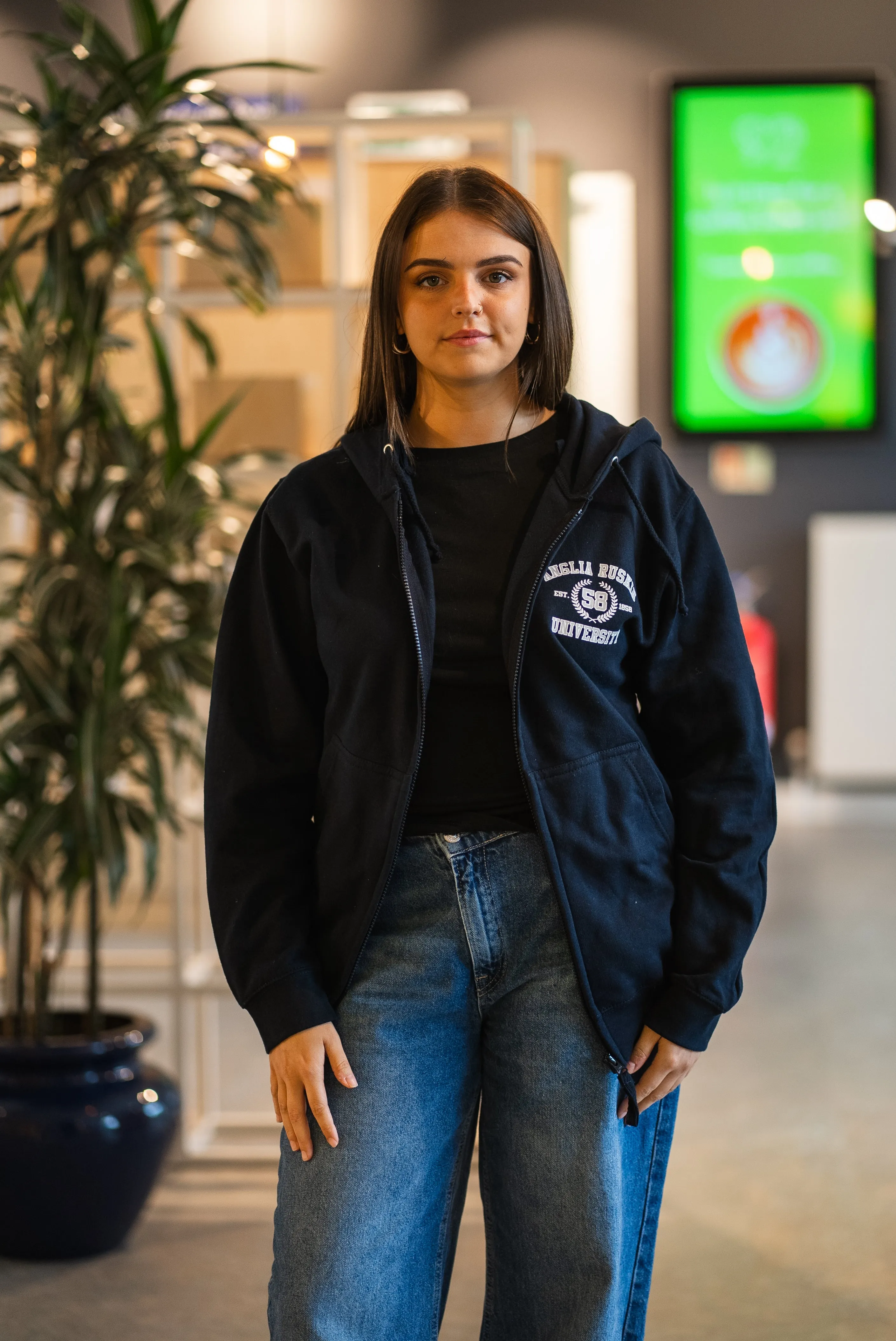 ARU Navy Zip-up Hoodie