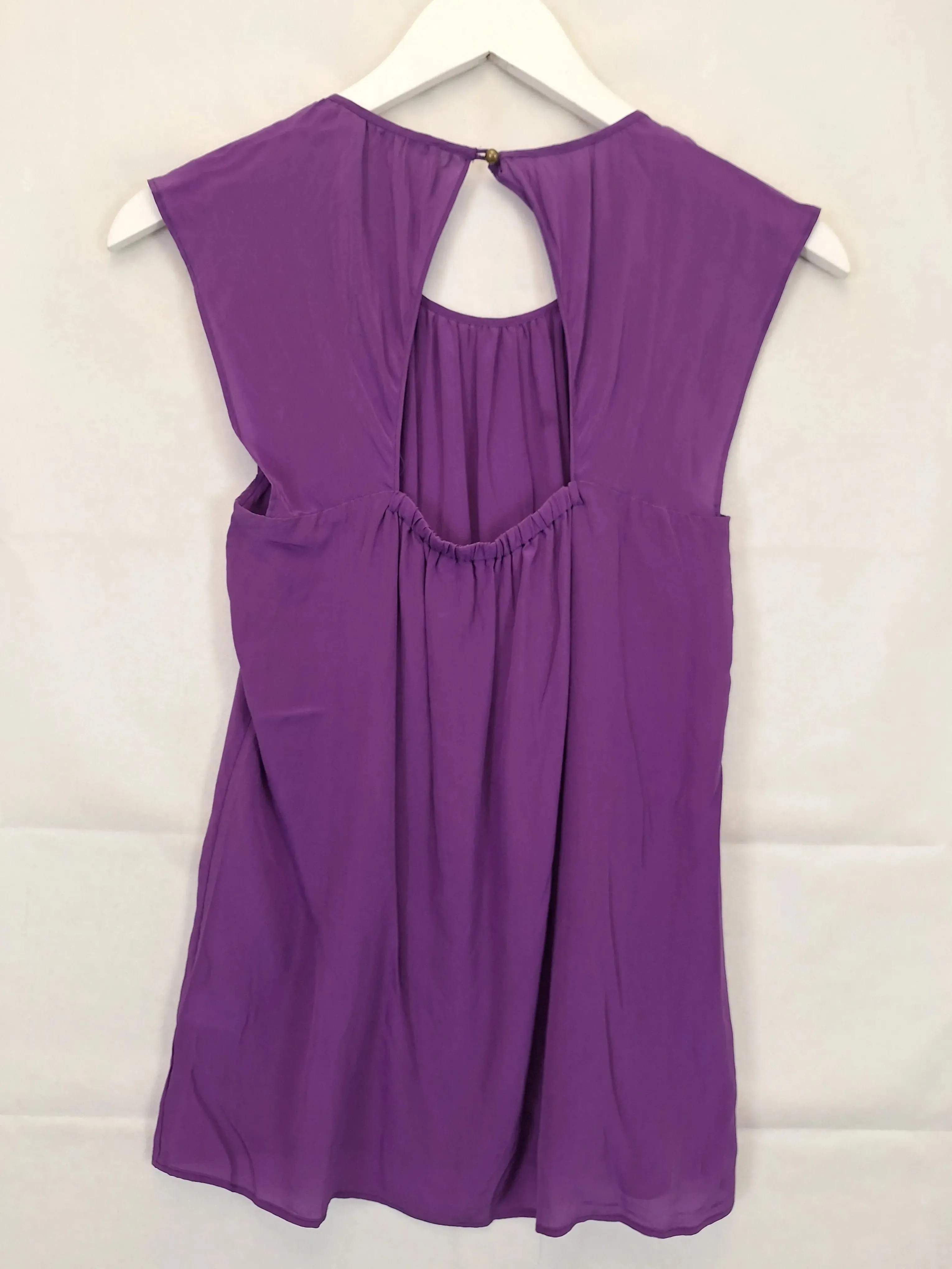 Banana Republic Indigo Lightweight Silk Top Size XXS