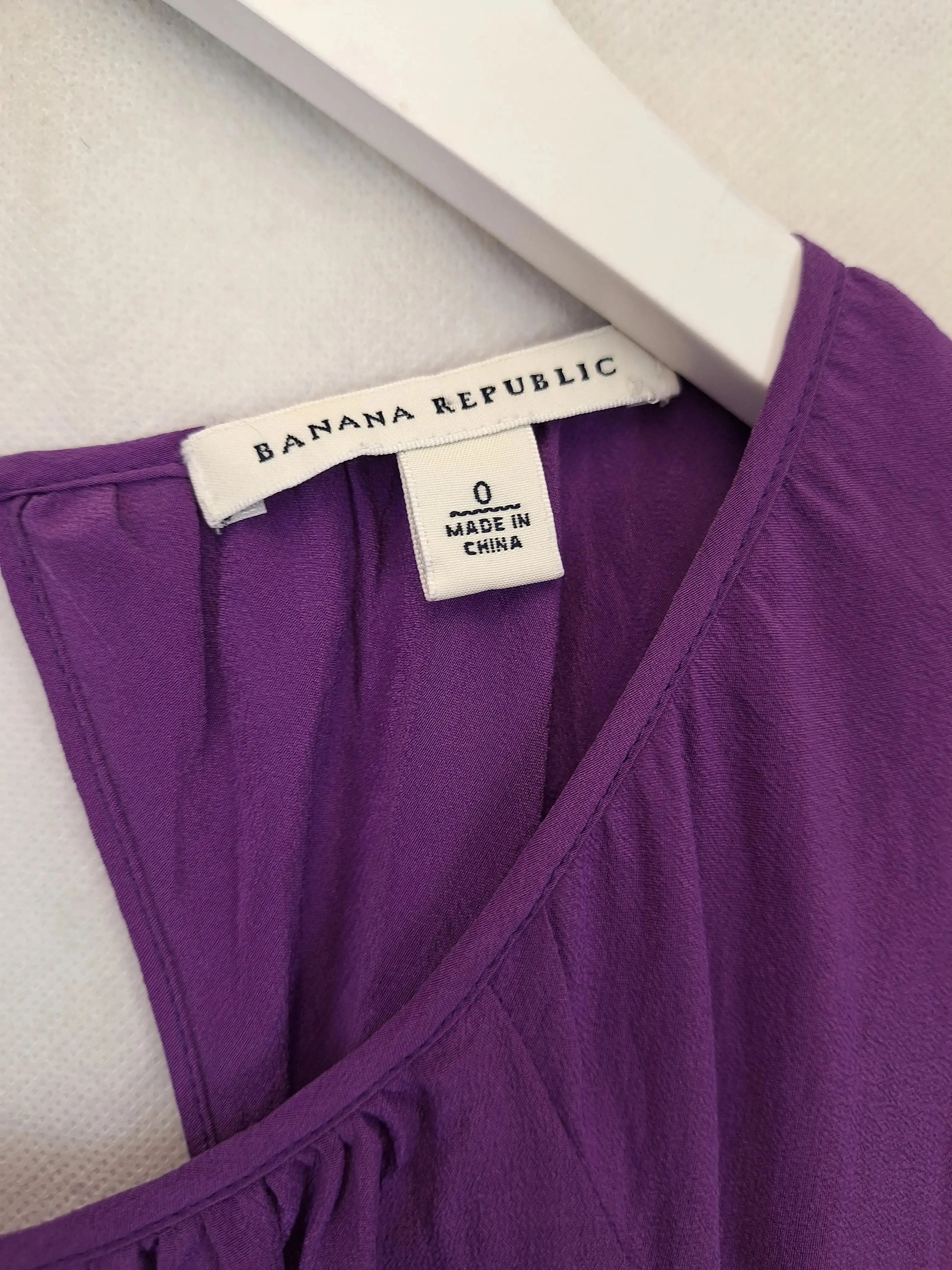 Banana Republic Indigo Lightweight Silk Top Size XXS