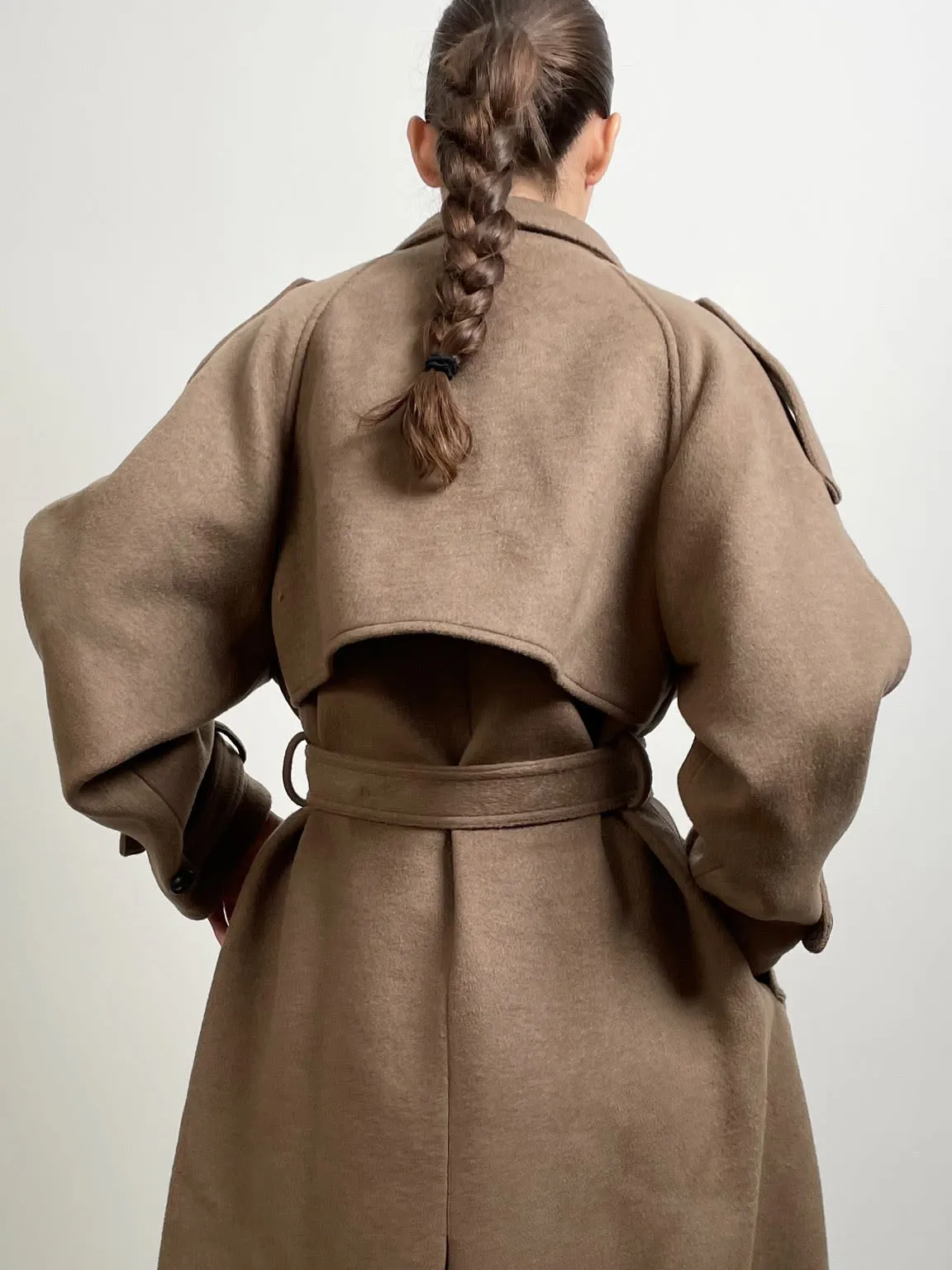 BEA WOOL JACKET - BROWN