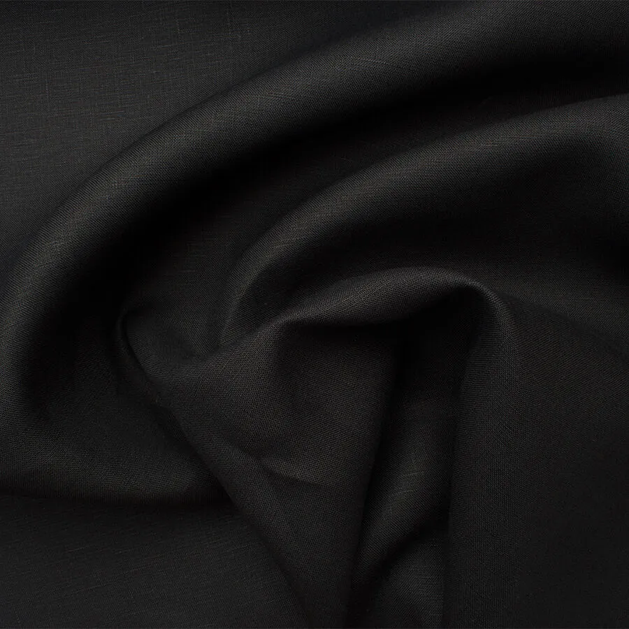 Black Medium Weight Linen