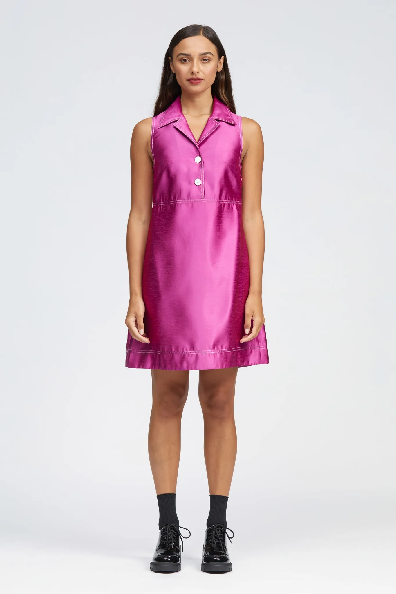 Elegant Fuchsia Blas Dress with Chic Design and Flattering Fit