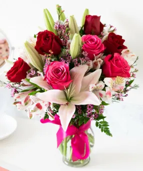 Blooms of Roses & Lilies
