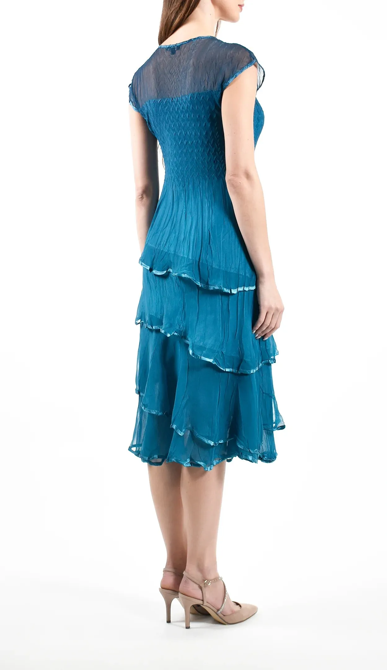 Cap Sleeve Flute Dress