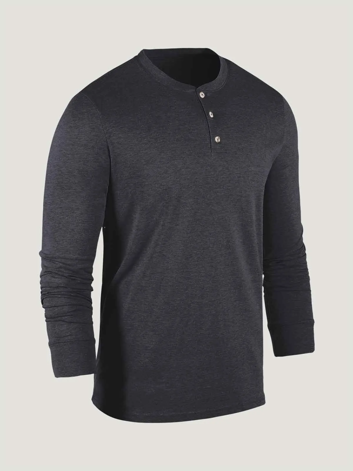 Charcoal Long Sleeve Henley
