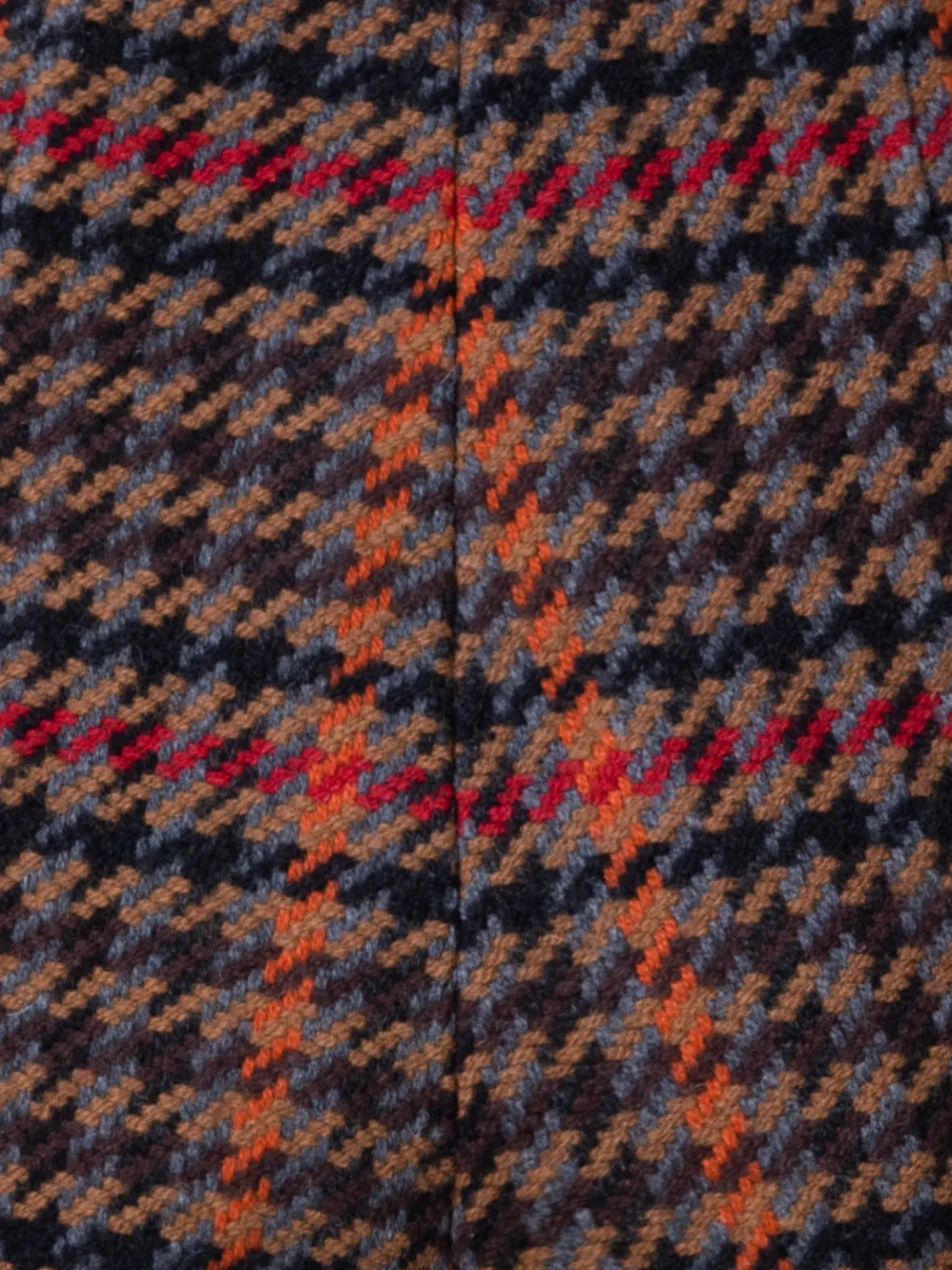 Checked Wool Bootcut Pants