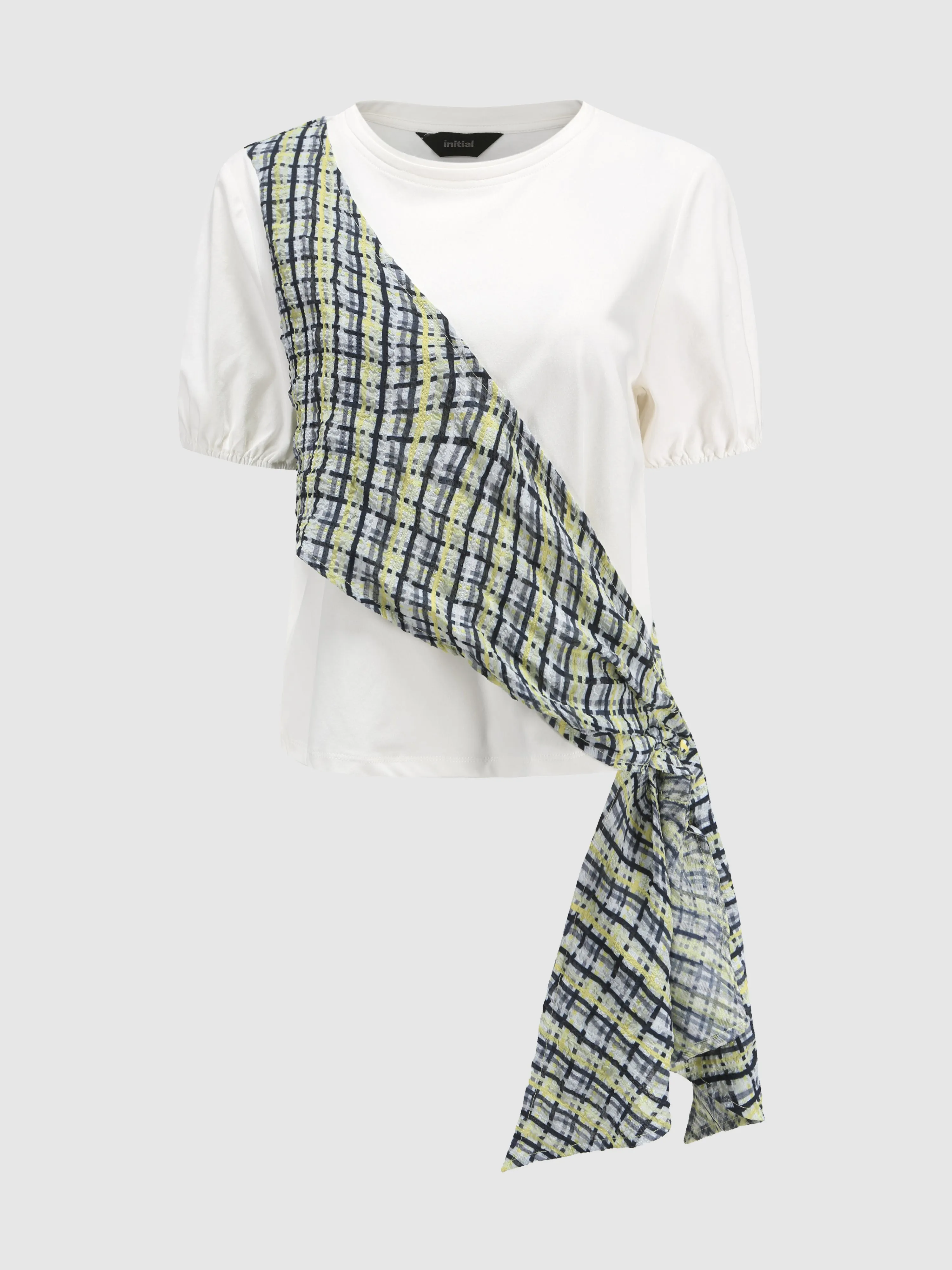 Checked Wrap Tee