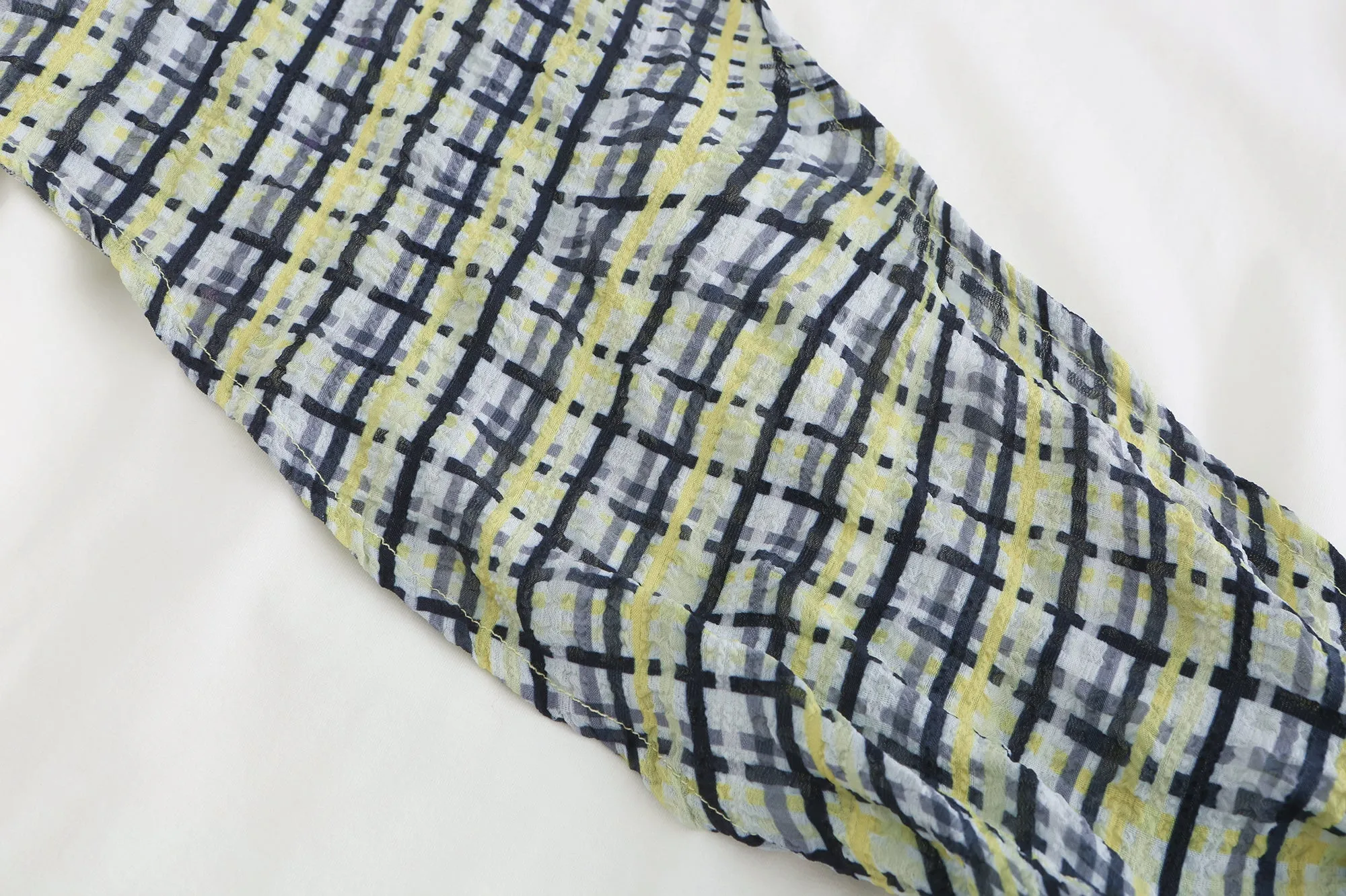 Checked Wrap Tee