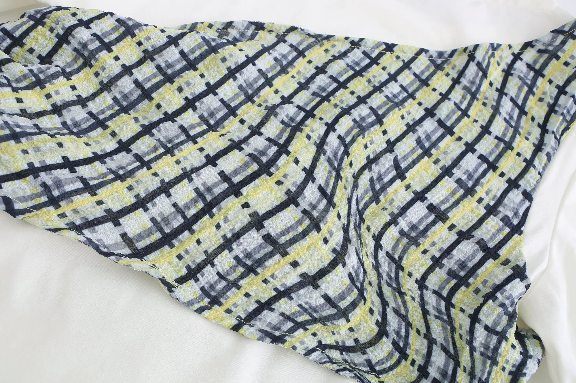 Checked Wrap Tee
