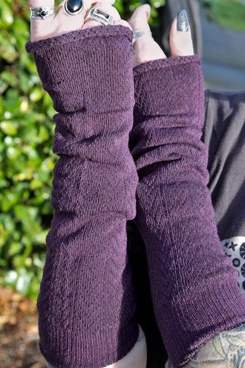 Chevron Sleeves - Plum/Black