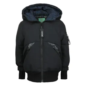coat canvas puffer - black