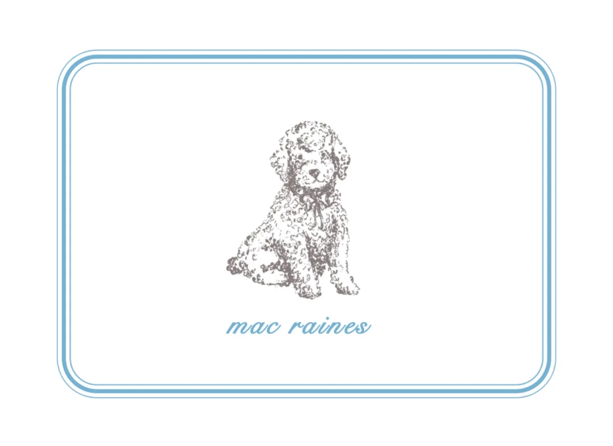 Curly Puppy Calling Cards