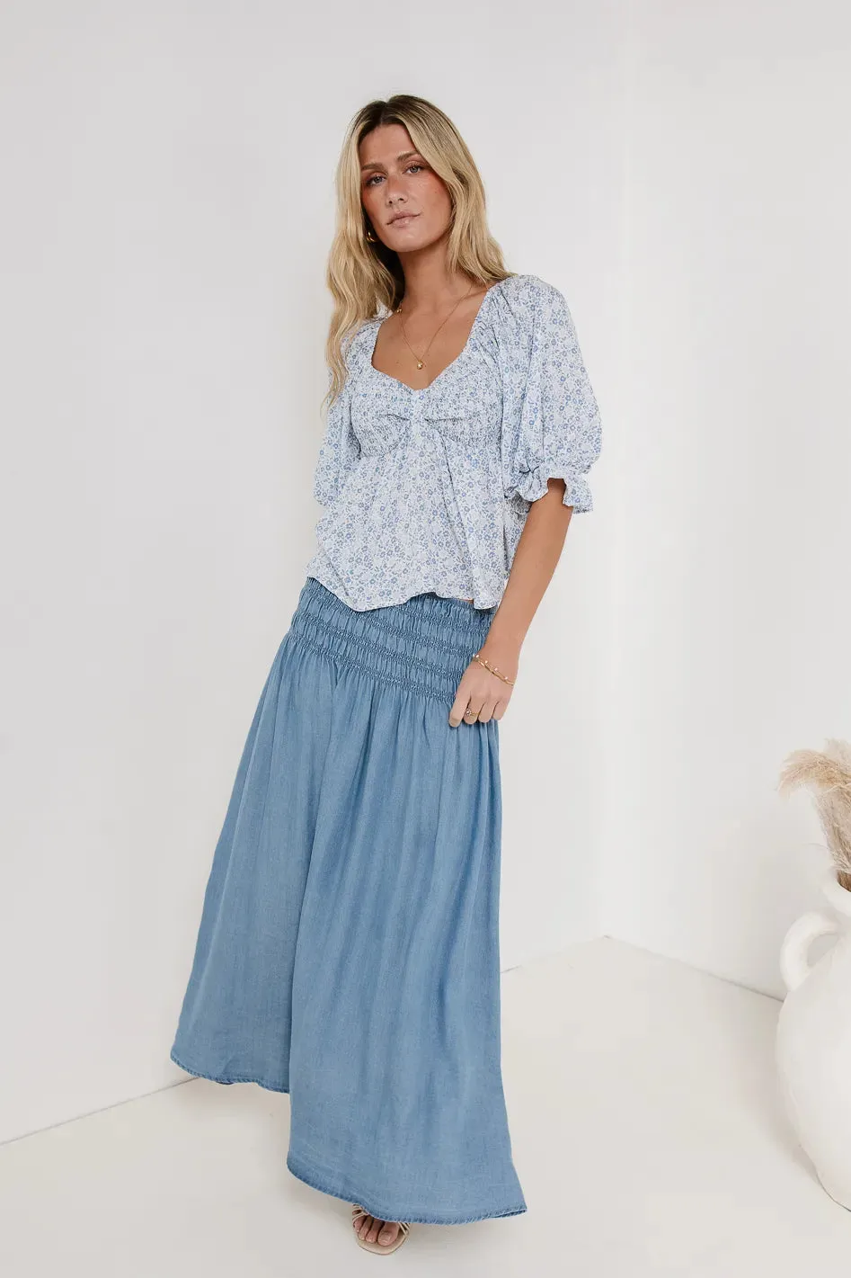 Donna Cropped Floral Blouse - FINAL SALE