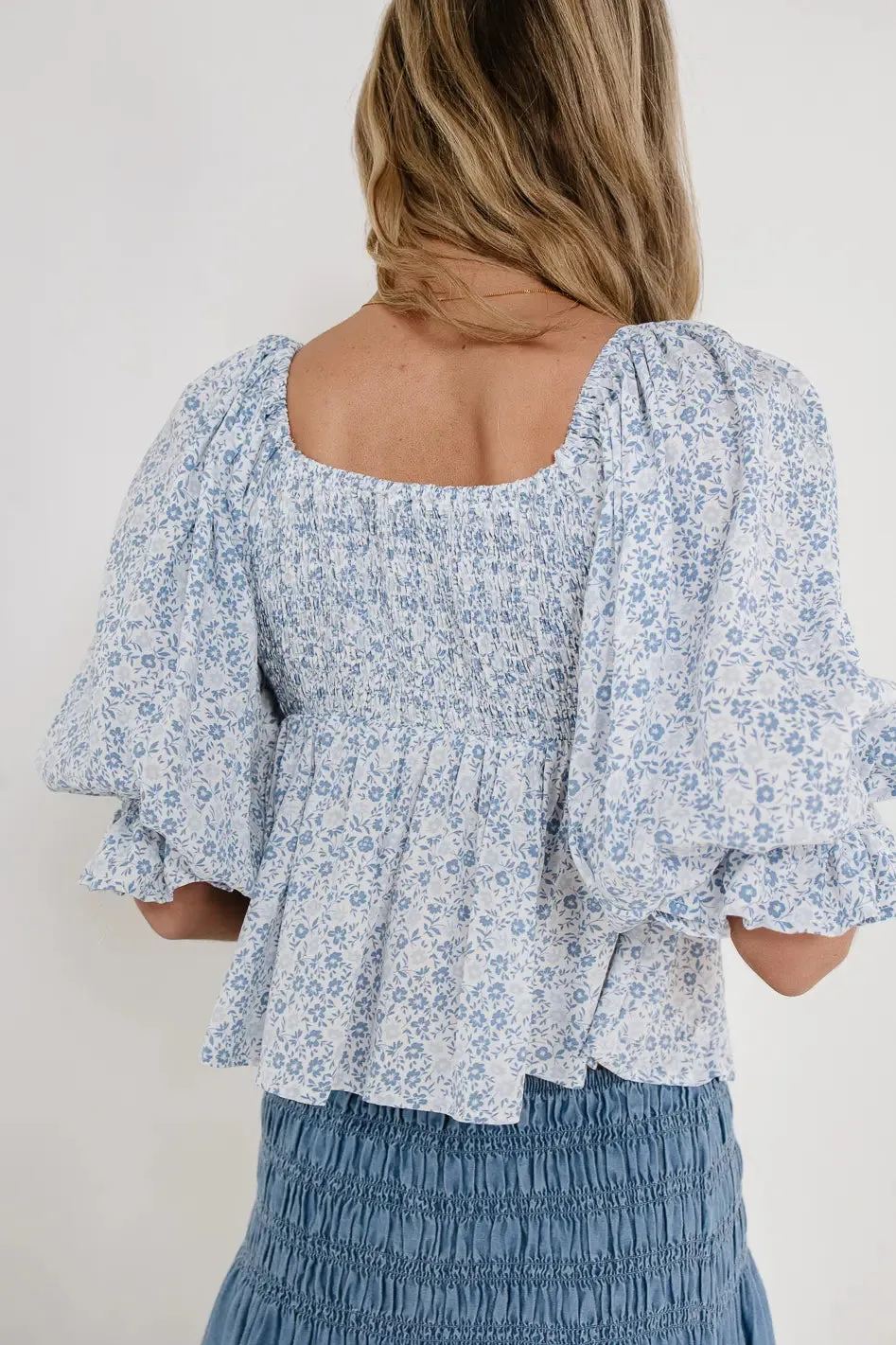 Donna Cropped Floral Blouse - FINAL SALE