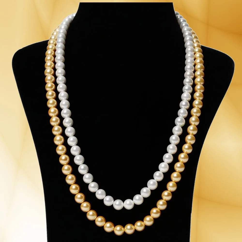 Dual Color Double Layer Shell Pearl Bracelet
