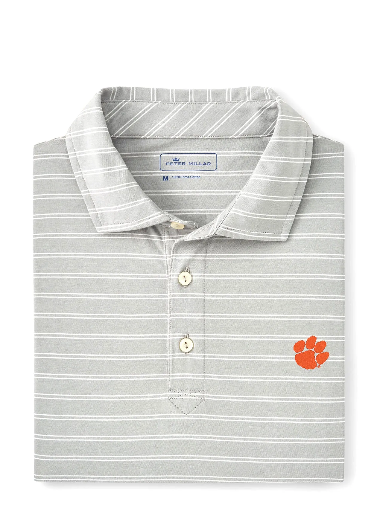 Dunns Stripe Polo Clemson