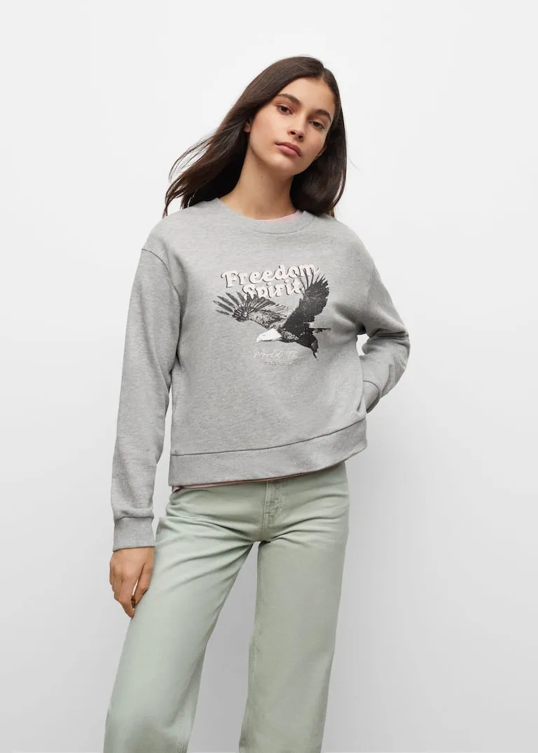 Eagle-print sweater