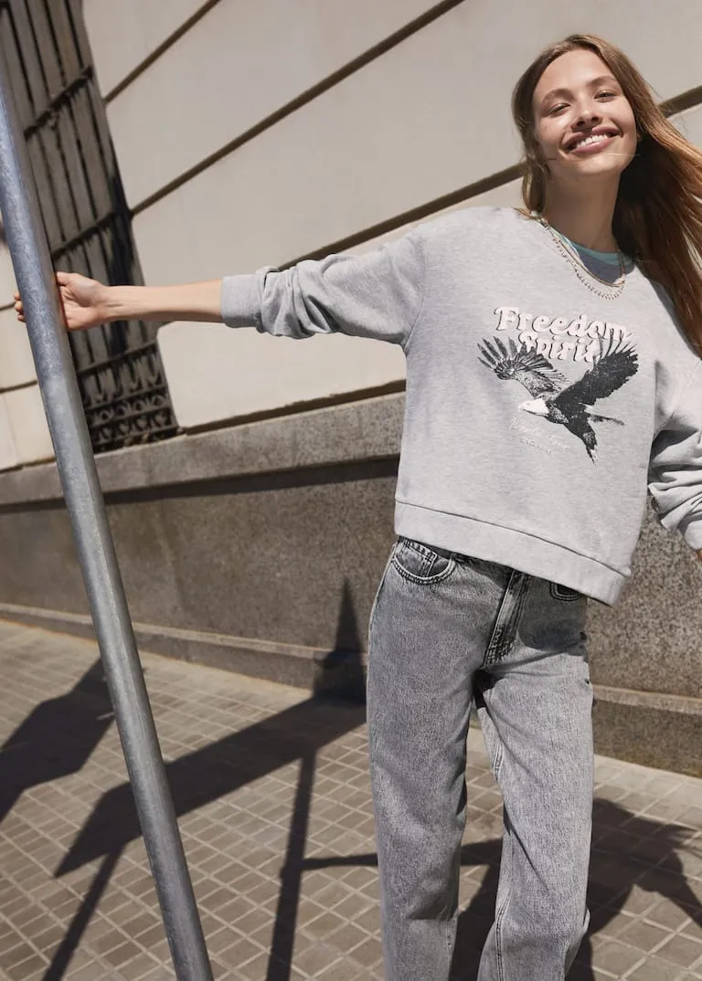 Eagle-print sweater