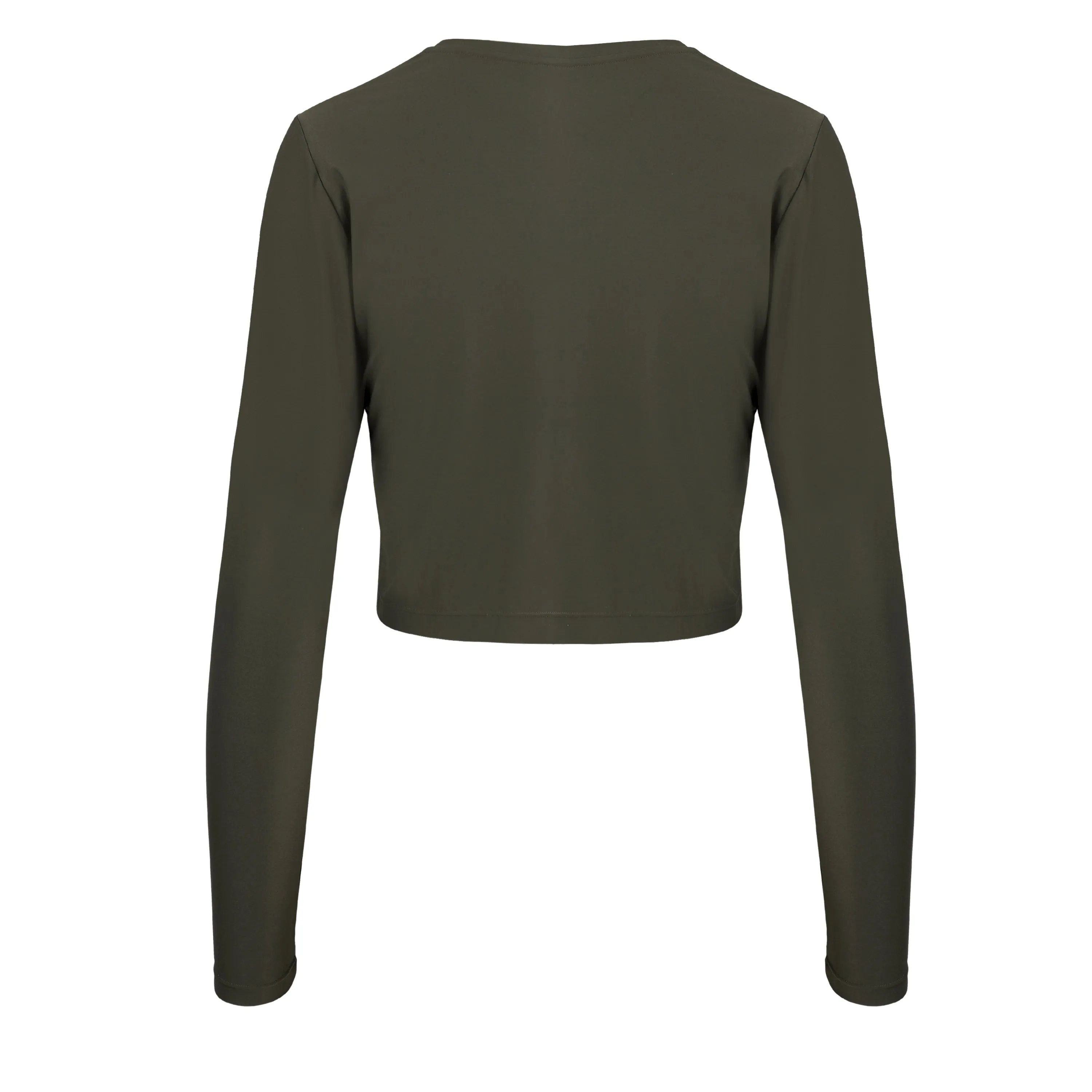 Elin Ultra Lightweight Long Sleeve Crop | Recycled Nylon | Olive