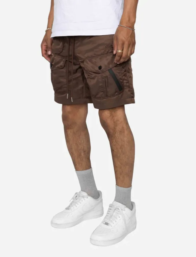 EPTM Double Cargo Shorts Brown
