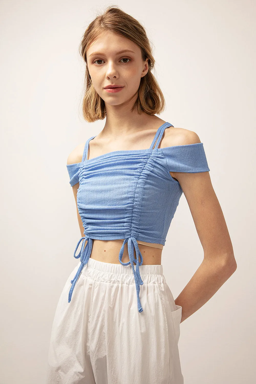 Evelyn Ruched Crop Top