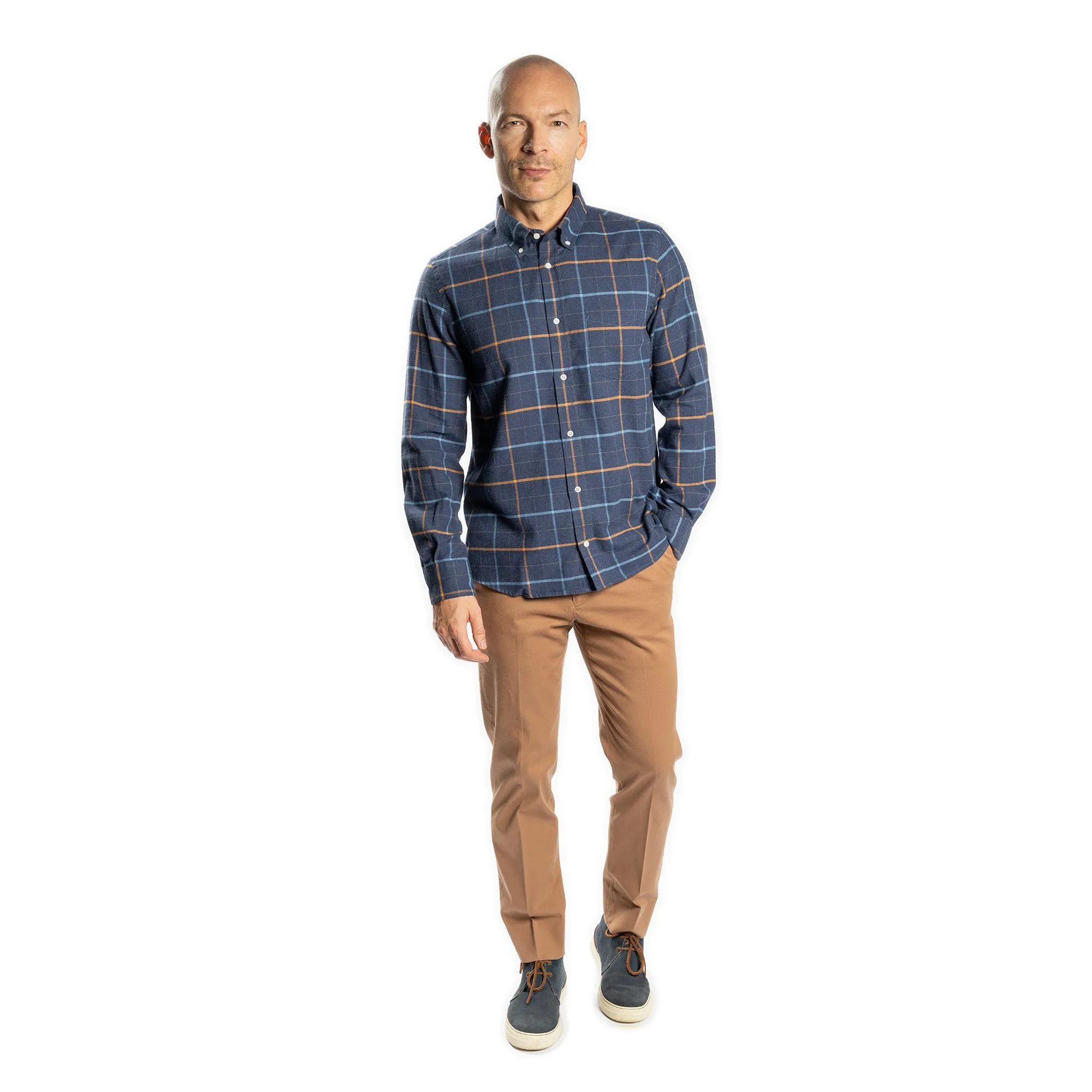 Everyday Flannels - Navy Windowpane