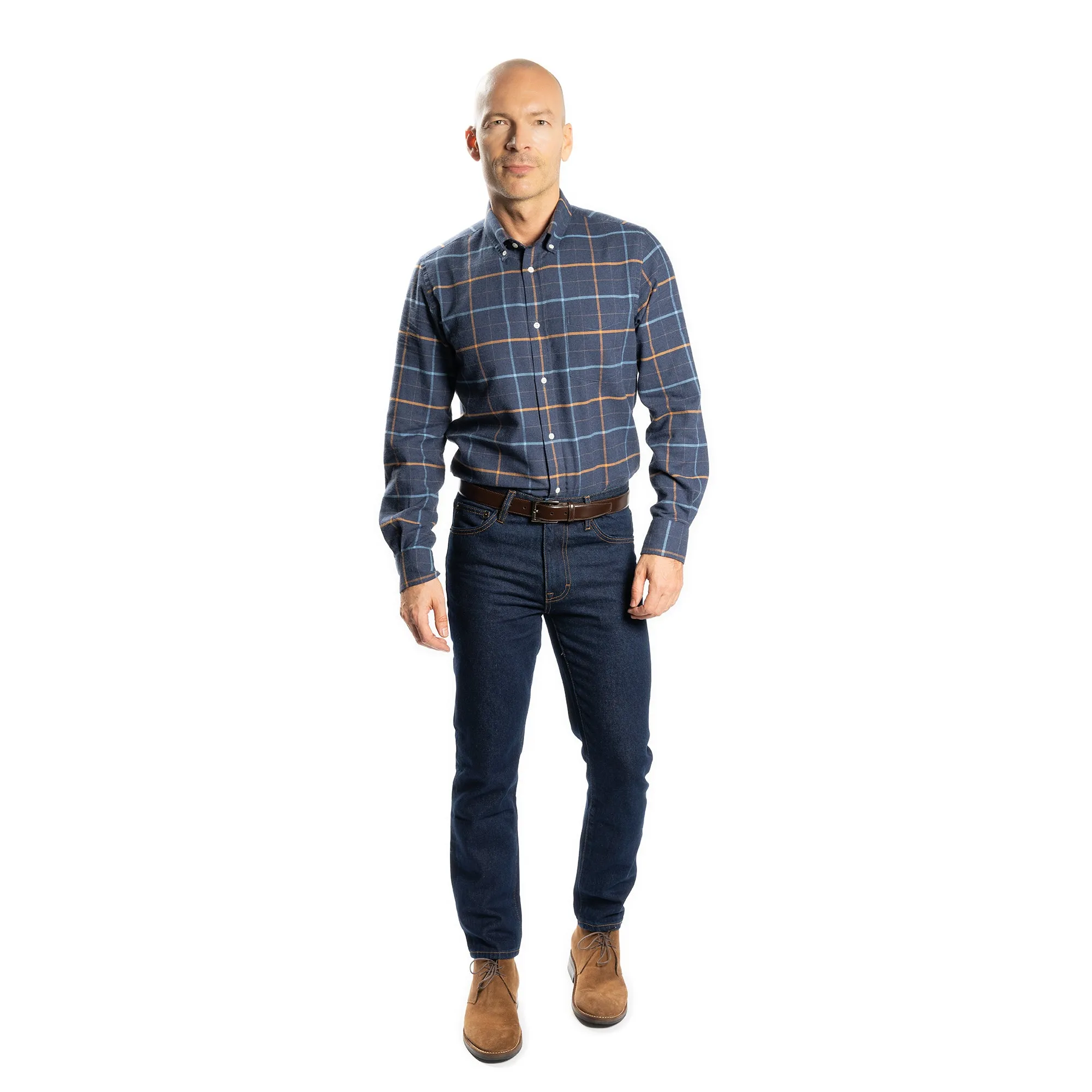 Everyday Flannels - Navy Windowpane