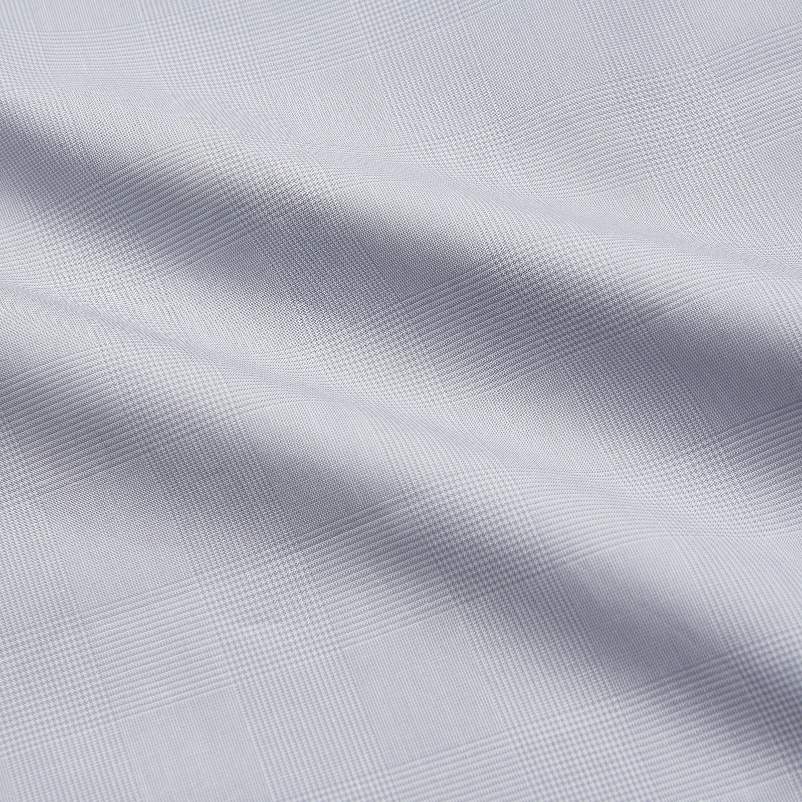 Faded Blue Block Check Cotton Regular Fit Mayfair Shirt
