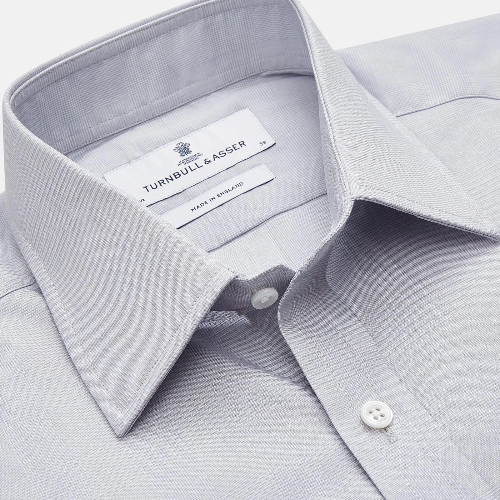 Faded Blue Block Check Cotton Regular Fit Mayfair Shirt