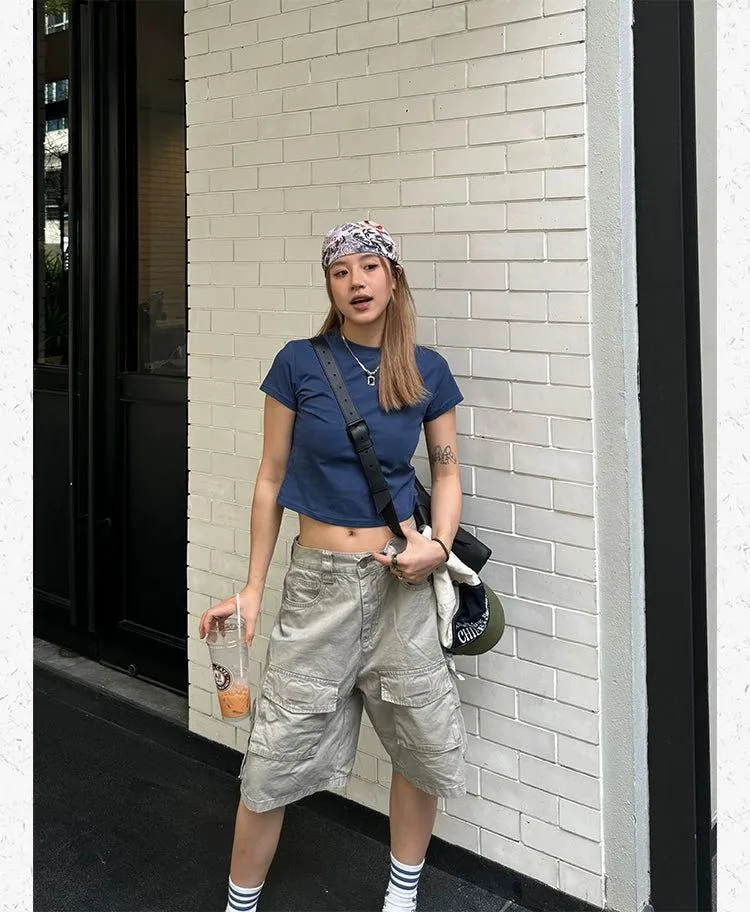 Flap Pocket Cargo Style Shorts
