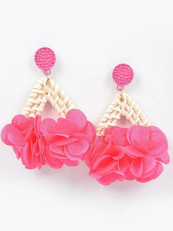 Flower Bamboo Earrings