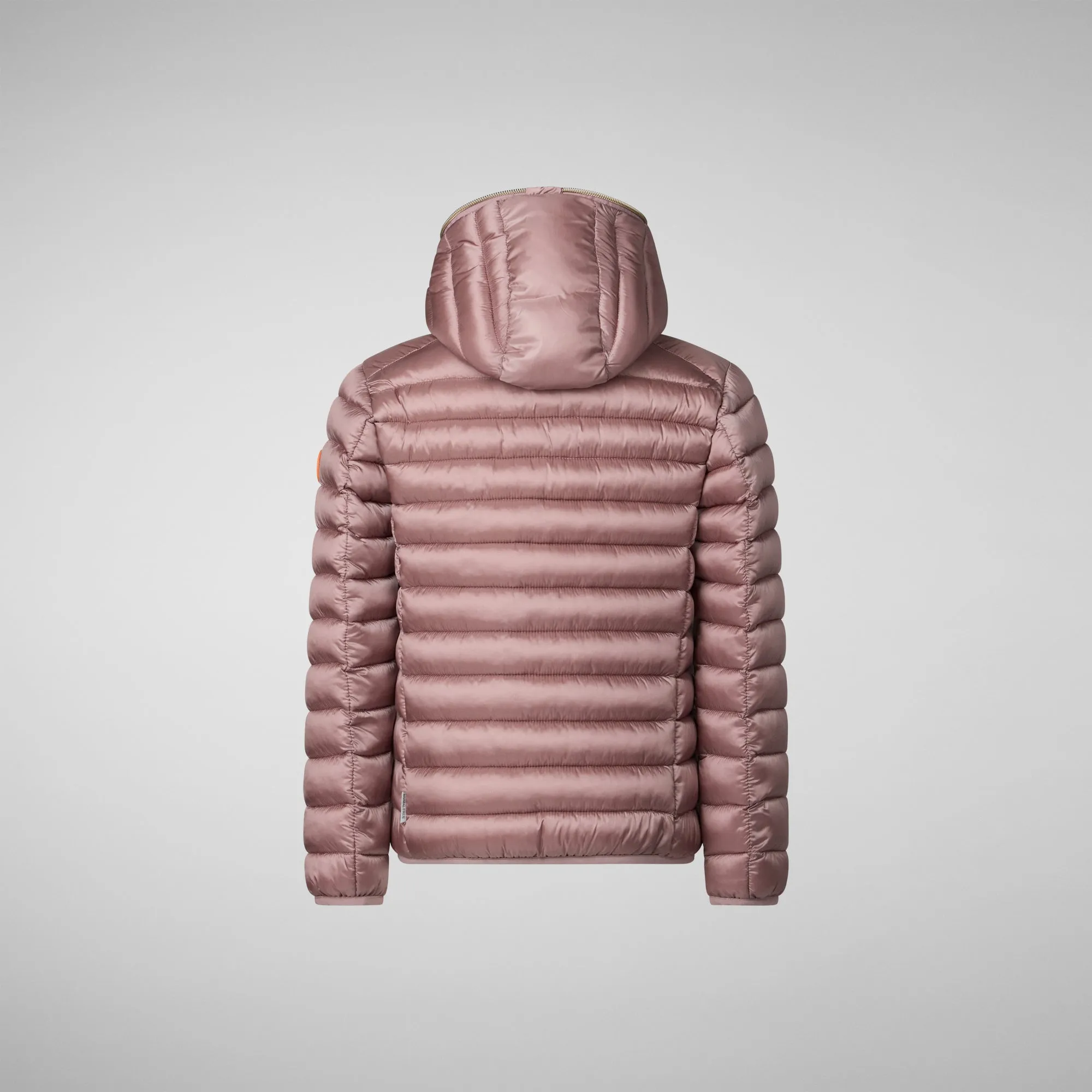 Girls' animal free puffer jacket Iris in misty rose