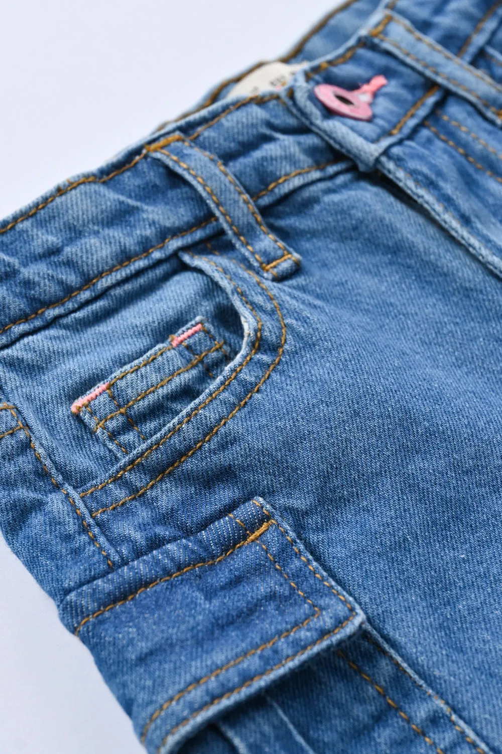 GIRLS DENIM CARGO SHORTS