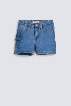 GIRLS DENIM CARGO SHORTS