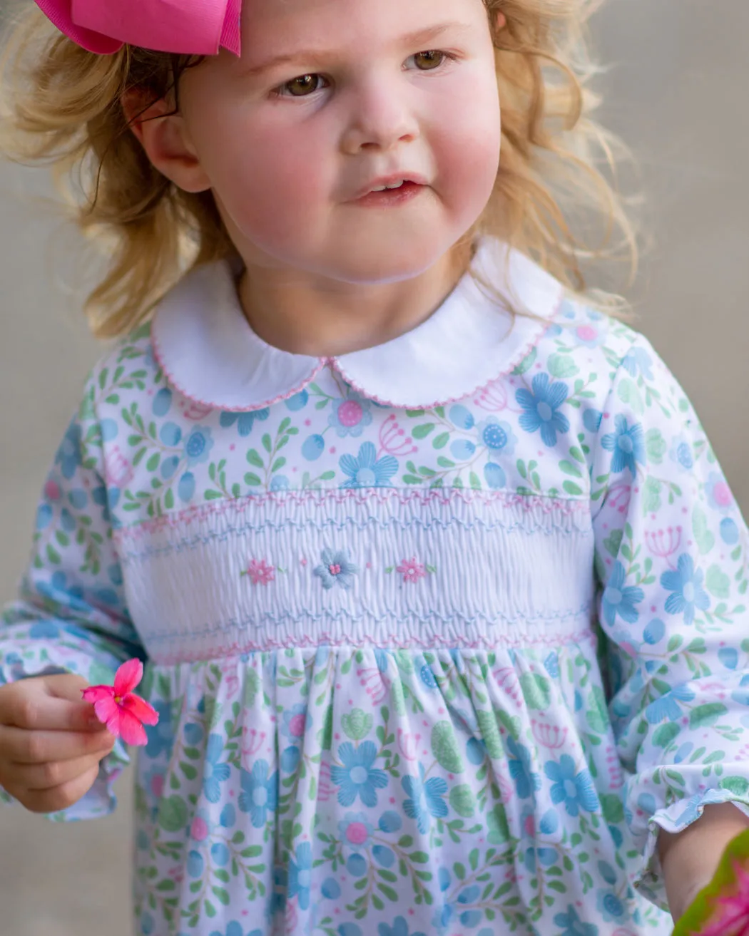 Girl's "Christina & Cameron" Hand Smocked Dress