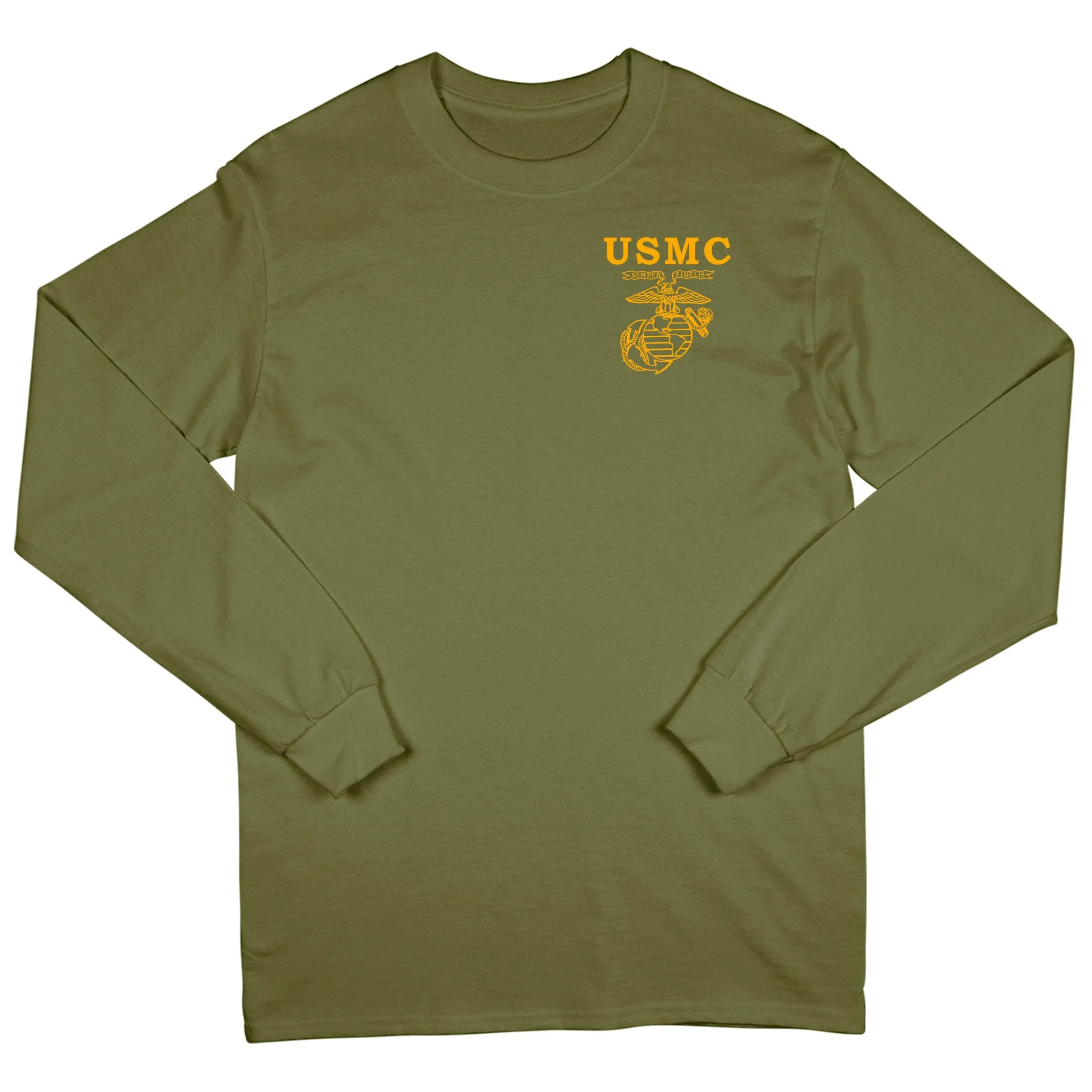 Gold Old School Heritage Chest Seal Long Sleeve T-Shirt