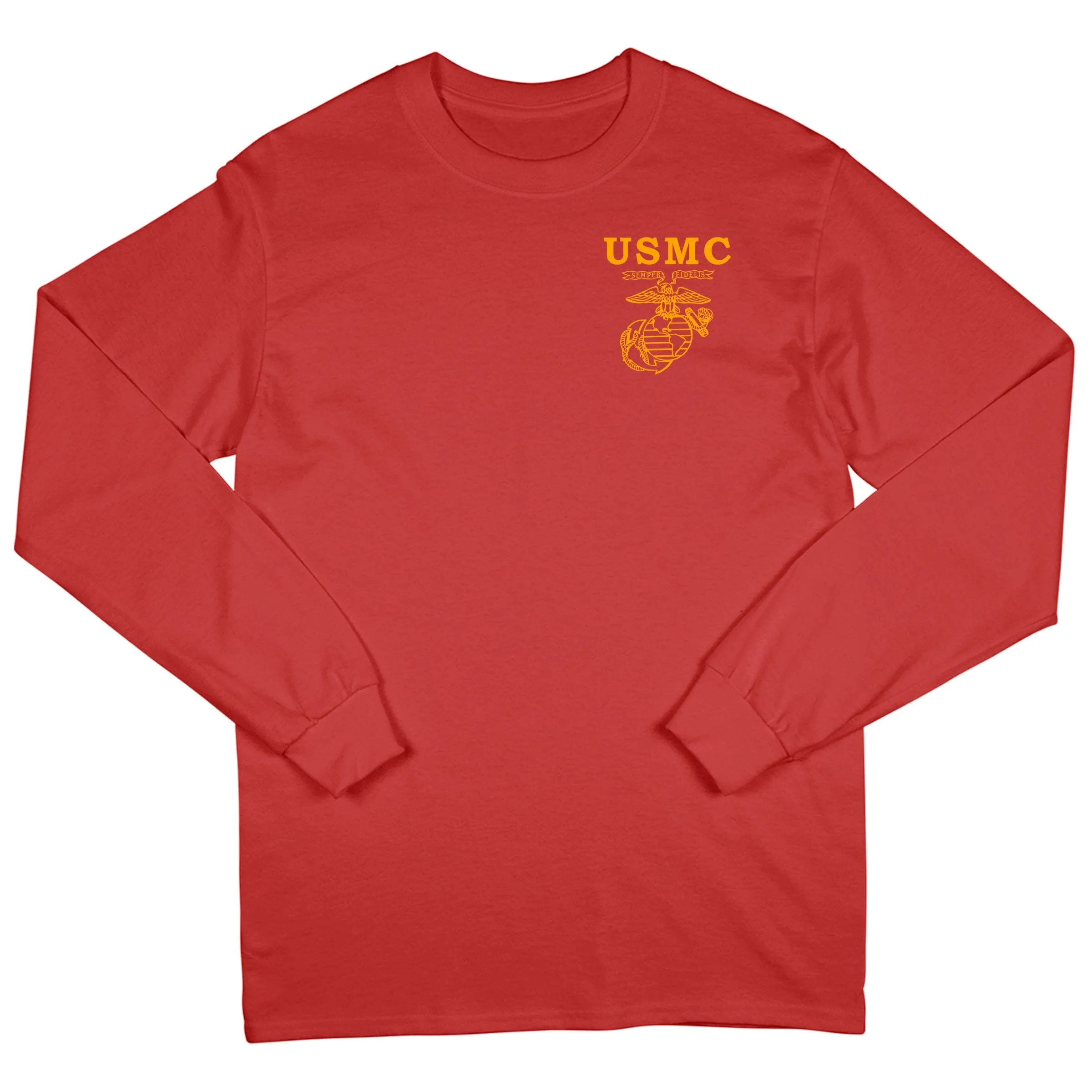 Gold Old School Heritage Chest Seal Long Sleeve T-Shirt