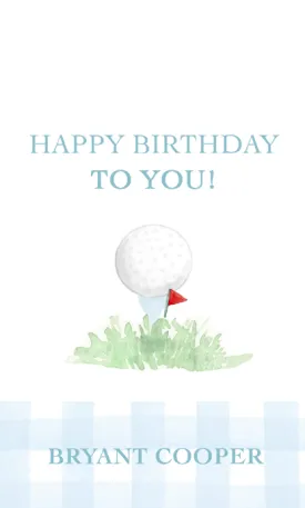 Golf Happy Birthday Gift Tags