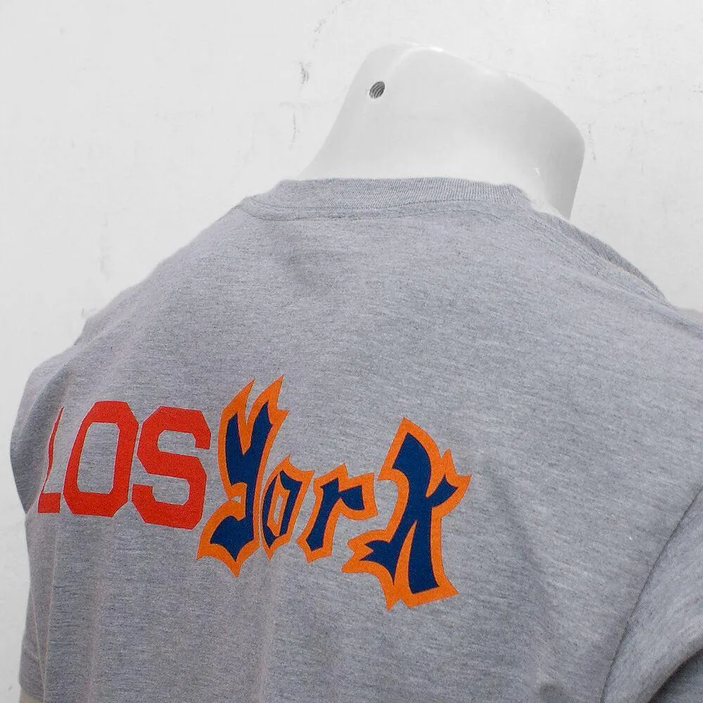 Grey Los York Print T Shirt Top
