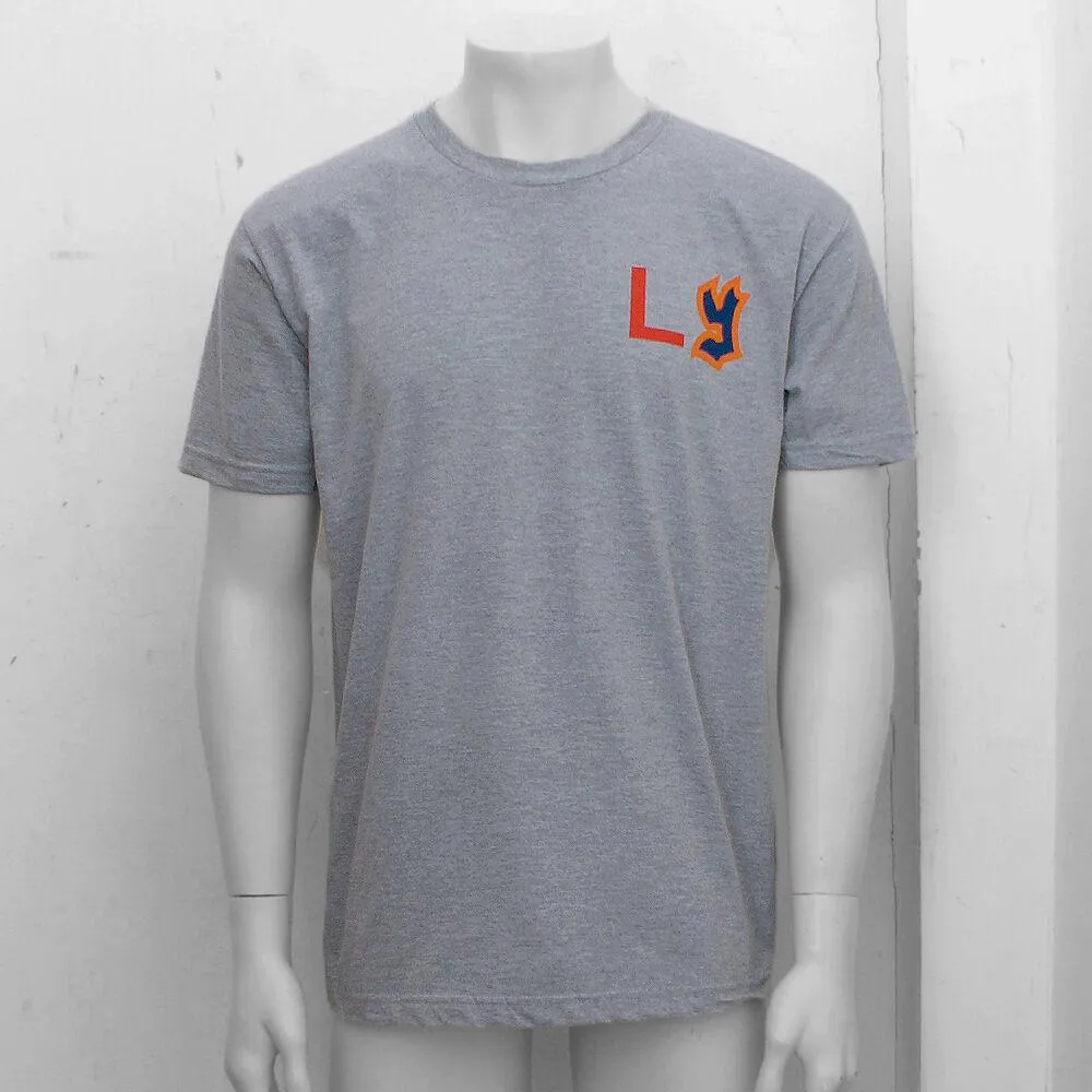 Grey Los York Print T Shirt Top
