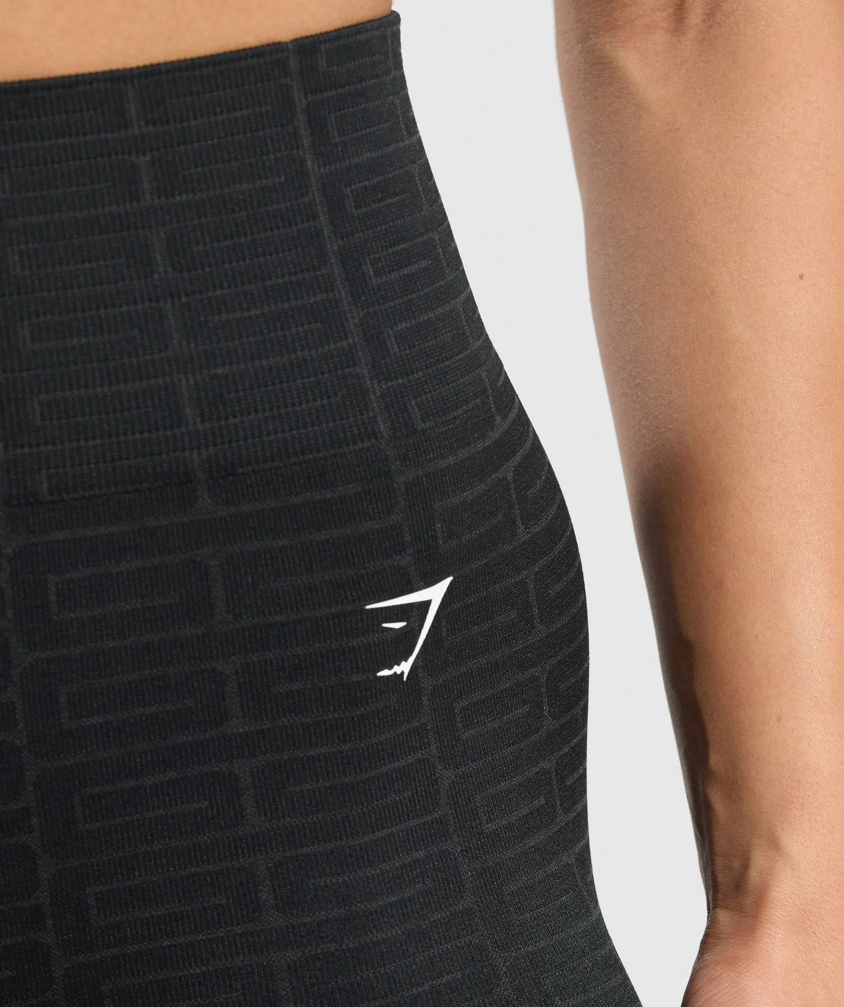 Gymshark Adapt Monogram Seamless Leggings - Black/Pitch Grey